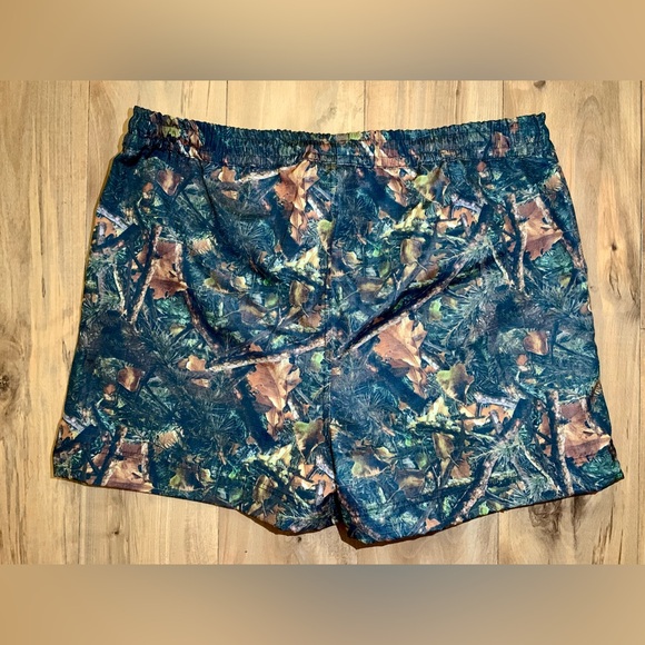 mnml Summer Shorts, Real Tree Camo, Orange Drawstring Men's XXL, NWT + Defect - Picture 2 of 7
